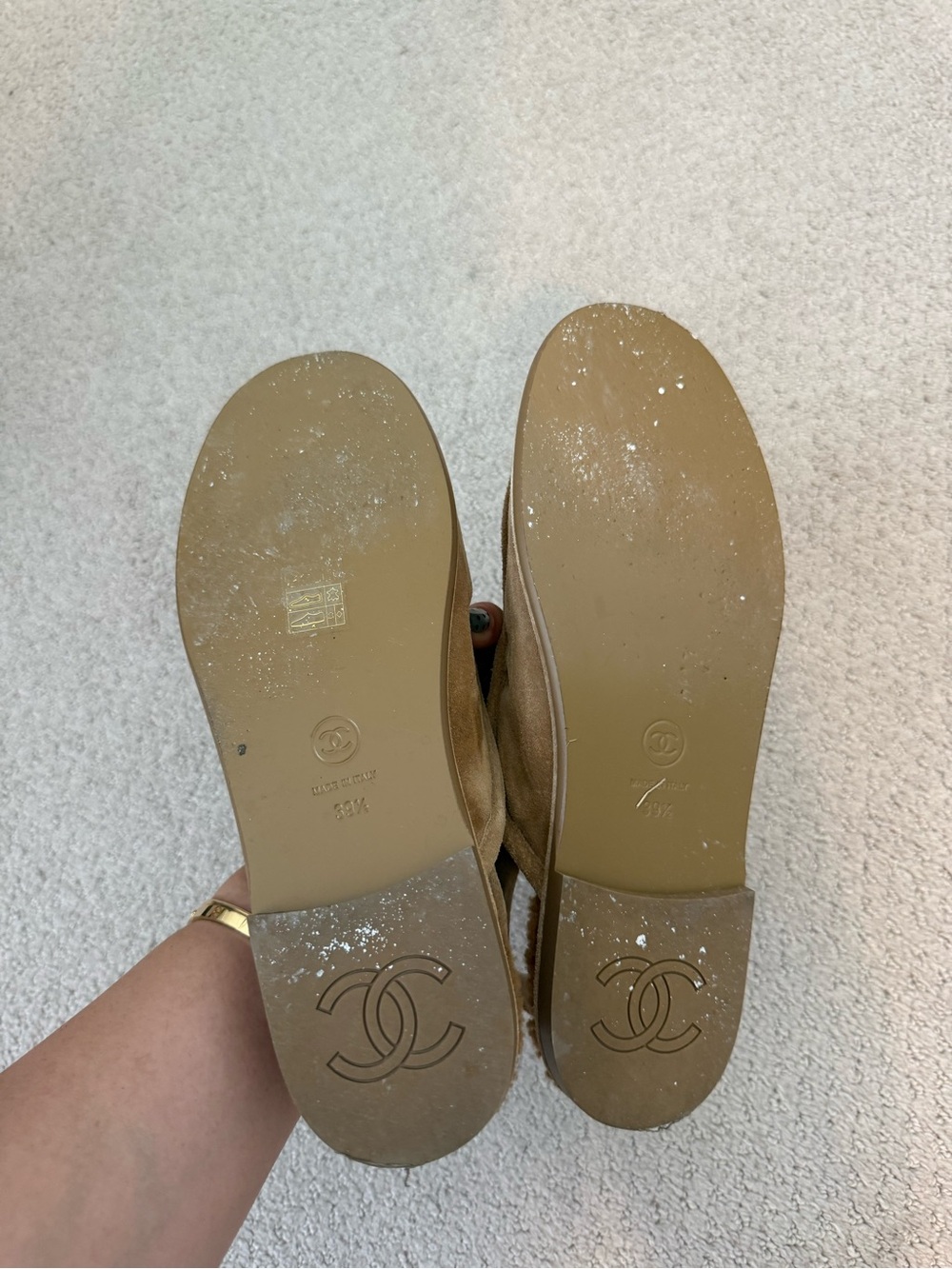 Chanel kidskin sling back loafers size 9.5 - Picture 6 of 6